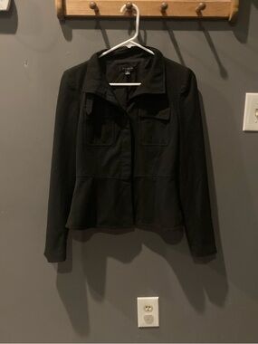 Ann Taylor size 0 black classy utility jacket excellent condition